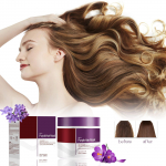 Kollageenist juuksemask Lilla juuksemask Juuksehooldus S&uuml;gavalt siluv juuksemask Sobib k&otilde;ikidele kuivadele ja kahjustatud juukset&uuml;&uuml;pidele 100ML One Size valge