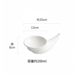 Lumivalge ebakorrap&auml;rane keraamiline dim sum taldrik restoranile, loominguline magustoidutaldrik, sushitaldrik, molekulaark&ouml;&ouml;gi eriroogade lauan&otilde;ud