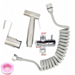 K&auml;sibideesegisti roostevaba k&auml;eshoitav tualett-Bidee pihusti du&scaron;ipea komplekt isepuhastuv G1/2 G7/8 ventiil vannitoa-WC pihusti jaoks G1 2 valve