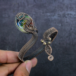 Looduslik Vikerkaare P&auml;ikesekvarts 925 Sterlingh&otilde;be Mansett K&auml;ev&otilde;ru Reguleeritav K4U20