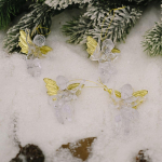 4 tk/pakend Rippuv j&otilde;ulupuu l&auml;bipaistev inglikaunistus koduks j&otilde;ulupeoks, pulmadekoratsioon, plastikust ripatsid, lastele kingitused, AVE 4 pcs