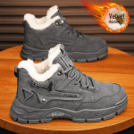 Meeste s&uuml;gis-talvised retro nahast Martini tossud - Paks sametvooder t&ouml;&ouml;- ja vabaaja kandmiseks 41 hall v&auml;rv