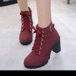 K&otilde;rge kontsaga paksu kontsaga vabaaja naiste platvormiga poolsaapad Elegantsed mugavad naiste k&otilde;rged kontsad 35