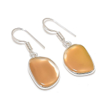 Orange Lace Agate Handmade 925 Sterling Silver Jewelry Earring 1.34 k8w35