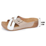 Suvised naiste kiilsandaalid Premium ortopeedilised avatud varbaga sandaalid Vintage libisemiskindlad nahast vabaaja rahvusstiilis kingad naistele 36