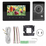 100?240V HD v&auml;litingimustes videouksekell uksekella kaamera LCD-ekraaniga videointerfon kodule