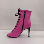 Kohandatud naiste ladina tantsukingad nahast peo tango tantsusaapad naistele salsa tantsukingad ballisaali kingad seksikad stilettod 36 pink