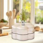 2-kihiline ehtekarp, k&otilde;rvar&otilde;ngaste hoidja, suupistete alus, sn&auml;kivaagen, serveerimiseks aastaks, kevad valge