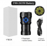 Mini 3*SST20 V&otilde;imas LED Taskulamp USB Laetav 6 Režiimi &Uuml;lihele Veekindel Kaasaskantav Tasku Taskulamp Matkamiseks Kalastamiseks Black-26350 battery