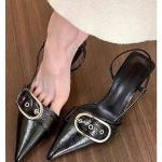 Uued suvised sandaalid Naiste terava varbaga k&otilde;rged kontsad Kingad &otilde;ues Elegantne kleit Naiste kingad Zapatillas De Mujer 35