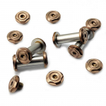 10 komplekti DIY noamaterjali noa k&auml;epideme valmistamiseks roostevabast terasest kruvid noad T8 ploomipeaga naelad teravad kruvinoa k&auml;epideme tarvikud 5mm, size 1