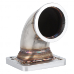 90-kraadine p&otilde;lveadapterflants T3 T4 turbo v&auml;ljalase auto 64mm2.5in asendus