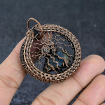 Labradorite Handmade Copper Eire Wrap Jewelry Pendant 1.97 g6d39
