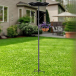 Bird Bath Feeder Spacious Accessories Easy to Clean Refill Birdbaths Bowl 4 Prong Stable Base