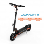 JOYOR T6 T&auml;iskasvanute Linna Kokkupandav Elektriroller 600W Mootor 48V18Ah Aku 10-tollised Maastikurehvid M&auml;gi E-roller must