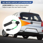 Trunk Lid Lock Handle Button 81260-g6000 Easy to Install Car Accessory Premium Assembly Tailgate