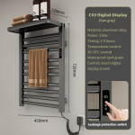 Majapidamise intelligentne steriliseerimisr&auml;tikute kuivatusrest vannitoa jaoks, konstantse temperatuuriga elektriline r&auml;tikuhoidik C53 Gray