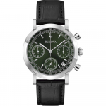 BULOVA Chrono High Precision 262kHz 39mm Rohelise sihverplaadiga Safiirklaasiga k&auml;ekell 96B457 roheline