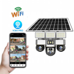 V&auml;litingimustes P&auml;ikesetoitel J&auml;relevalvekaamera HD &Ouml;ise N&auml;gemise Madala Energiatarbega Multifunktsionaalne Kolme Kuuliga T&auml;navavalgustuskaamera WIFI Camera