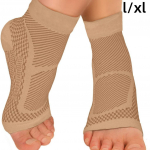 1 paar sportlikku pahkluu traksidega kompressioonvarrukatega sokid liigesevalu jaoks, v&auml;hendab turset, kanna kannusvalu s/m must