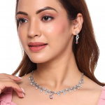 Naiste ja t&uuml;drukute ehtekomplekt Kristallist pruudiehtekomplekt pulmadeks | Pruudiehtekomplekt Onesize roosa