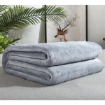 Flanelltekk Suvine Konditsioneeritud Viskepehme Fliis Kontor Napitekk &Uuml;hekihiline Kahepoolne Pl&uuml;&uuml;s Kogu Hooaja Tekk 100 x 180CM hall