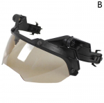 Reguleeritav taktikaline kiiver, klappkaitseprillid Airsoft paintballi kiirkiiver, tuulekindel B