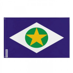 Drapeau - Mato Grosso - 60 x 90 cm - Pol&uuml;ester - J&auml;ljend recto/verso - &OElig;illets en fer