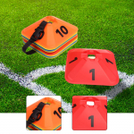 Set of 10 Football Cones for Basketball Courts And Children's Games