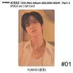 ATEEZ 12. mini album Golden Hour Part.3 POCA versioon. Ametlik fotokaardi QR-koodi pildikaart Yunho - QR #1
