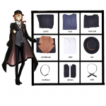 Bungo Stray Dogs Cos Clothing Zhongyuan Zhongya Cosplay r&otilde;ivaste komplekt S