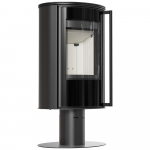 Steel stove on pedestal KRATKI ERIK &Oslash; 150 5,5 kW self closing door