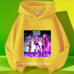 KPop Deemonik&uuml;ttide Huntrix Kapuutsiga pusa Laste Kapuutsiga pusa Beebit&uuml;drukute Pullover Kapuutsiga pusad Poiste Mood &Uuml;leriided Lasteriided 140