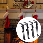 4x Christmas Stockings Holder Hanger, Fireplace Stocking Garland Hangers, Clamp under Desk Headphone