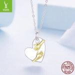 Kallistus Armastus S925 Sterling H&otilde;be Kaelakee Valentine S&uuml;da Kaelaluu Kett 925 silver