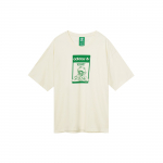 Adidas Originals Trefoil Kermit Logo Prindiga Spordi &Uuml;mmarguse Kaelusega L&uuml;hikeste Varrukatega T-s&auml;rk Unisex Topid Helebeež GQ4152 XXXS
