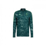 Adidas FW22 seisukrae Real Madridi embleemiga pikad varrukad jalgpallis&auml;rk meeste topid Roheline HD1205 XS