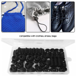 48 tk Plastikust N&ouml;&ouml;rilukk Stopper Vedruga L&uuml;litusklamber Klamber Paracord N&ouml;&ouml;rpingutus N&ouml;&ouml;r N&ouml;&ouml;rpael Kingapael Riietele Must &Uuml;he Auguga United States