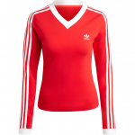 Adidas Originals Klassikaline V-kaelusega Sportlik Soonikuga Pikkade Varrukate S&auml;rk Naiste topid Punane IY7248 M