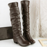 3 v&auml;rvi Naiste Mood P&otilde;lvkonnaga k&otilde;rged saapad Vintage Briti PU-nahast kingad Naine madala kontsaga naiste retro pandlaga pikad saapad kingad 40 must