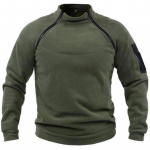 Meeste t&auml;navariietus, s&otilde;jav&auml;e dressipluus, fliisist talvine t&otilde;mblukuga pullover, mood, meeste &uuml;hev&auml;rviline lahtine lambaliha paks jope, meeste riided XXXXL armee roheline v&auml;rv