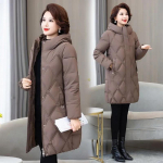 Snow Wear naiste talvejope, soe paks vabaaja avara kapuutsiga talvejope, pikk parkmantel XXXL pruun