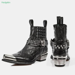 T&otilde;mmatavad Needitud S&uuml;gisesed Chelsea Saapad Metallkaunistus Terav Ots Naiste Saapad K&otilde;rgust Lisav Paks Tald Mustad Saapad 35 black