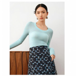 Jiu Zi&middot;Anna Kou Women's Stylish Machine-Washable 100% Wool Seamless Sweater