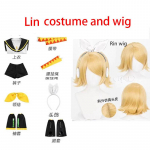 Anime Rin Len Cosplay Kost&uuml;&uuml;m Len Rin Cosplay Len Kost&uuml;&uuml;m Kagamine Jk &Uuml;likond Halloweeni Comic Coni Riietuseks S