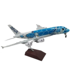 1/400 20cm Air Japan ANA Airlines Lennukimudel M&auml;nguasi Roheline Multikas Merikilpkonn Airbus 380 A380 Airways Metallisulam Valatud Lennuk sinine
