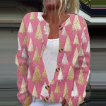 Naiste moe j&otilde;ulutr&uuml;kiga pikkade varrukatega kootud kardiganist n&ouml;&ouml;bist sulejope XXL roheline