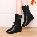 Naiste poolk&auml;&auml;ru kiilsaapad - Ehtne pehme nahk, libisemiskindel tald, soe puuvillane vooder, ideaalsed s&uuml;giseks/talveks. 36