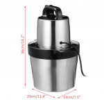 1800W 6L Roostevabast terasest elektriline hakklihamasin Liha-hakklihamasin Hakkija 2 kiirust 4 tera Automaatne toidusegisti blender K&ouml;&ouml;k Toitlustus