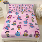 3 tk K-Pop Deemonik&uuml;ttide Prindiga Servadeta Voodilina Komplekt Mitmes Suuruses Pehme Voodikate Magamistoa Voodipesu Kaunistus Masinpestav 100x191